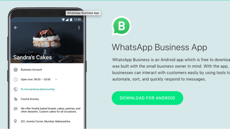 Whatsapp for business app