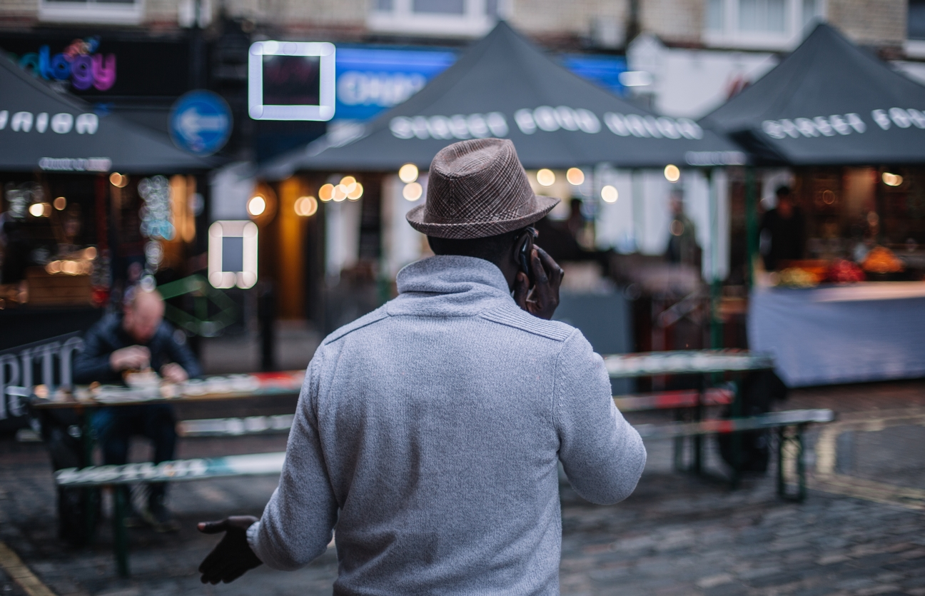 Man talking on phone